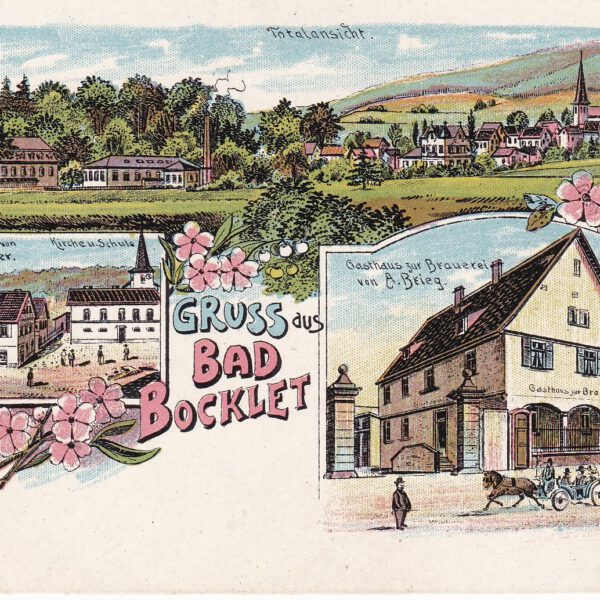 Ortsansicht mit Handlung, Schule, Gasthof zur Brauerei