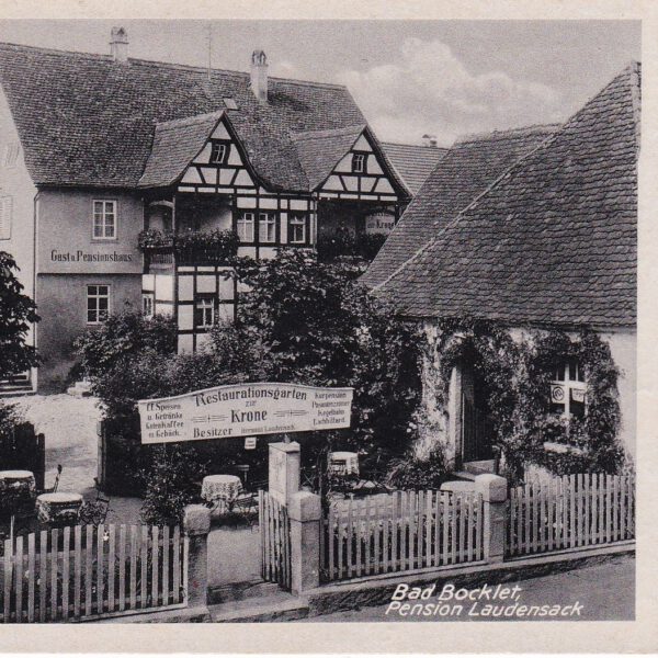 Restaurationsgarten zur Krone 1953