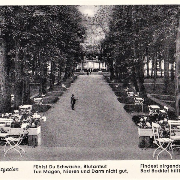 Der Kurgarten - mit einem Spruch zur Gesundheit