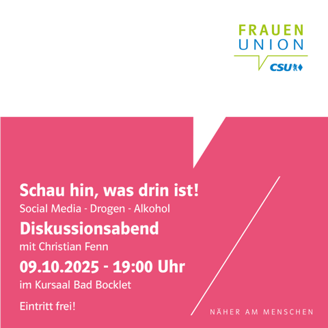 CSU Frauen Union - Veranstaltungsplakat
