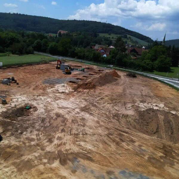 13.06.2020: Baustellenansicht aus der Vogelperspektive
