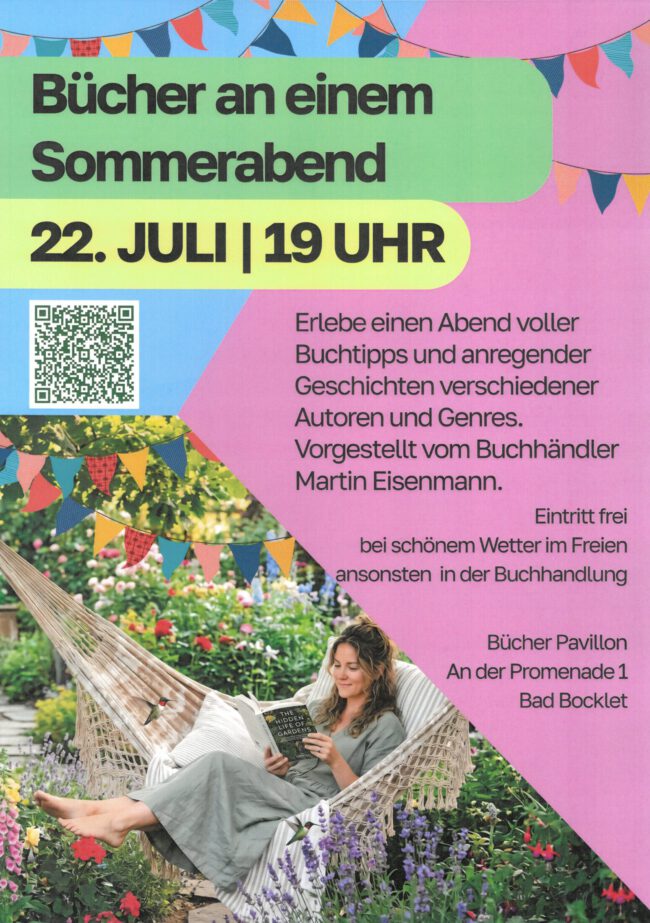 Bücher an einem Sommerabend Foto