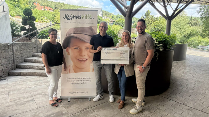 KUNZMANN´S Hotel spendet 2.500 Euro an die „Aktion Jonas hilft“