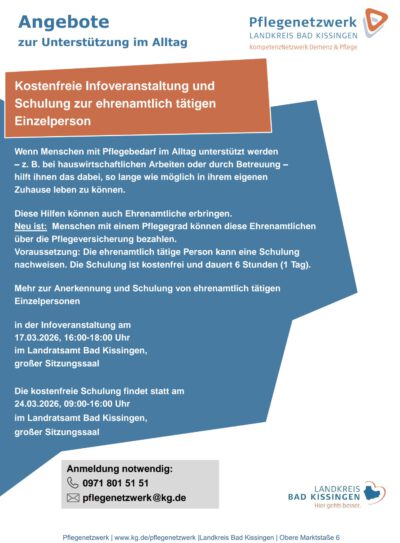 Info- und Schulungsveranstaltung für Ehrenamtlich tätige Einzelpersonen