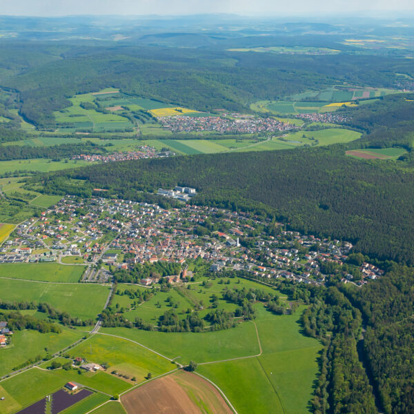 Blick auf Bad Bocklet von oben