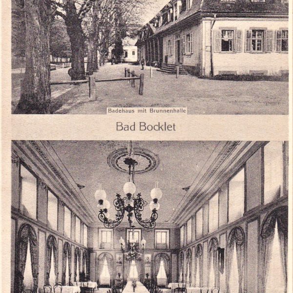 Das Badehaus und der historische Speisesaal