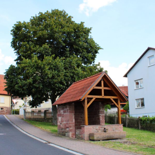 kleiner Brunnen in der Dorfsmitte