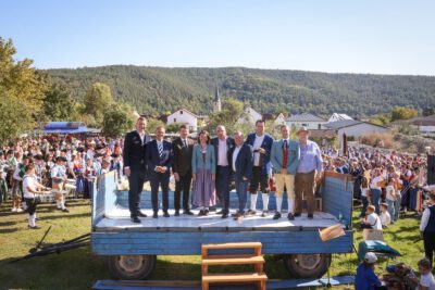 70 Jahre Steinacher Musikanten und Kreismusikfest:  Feiern mit Pauken und Trompeten