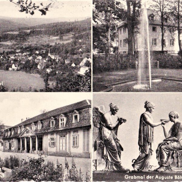 Die Kuranlagen mit Denkmal von Auguste Böhmer