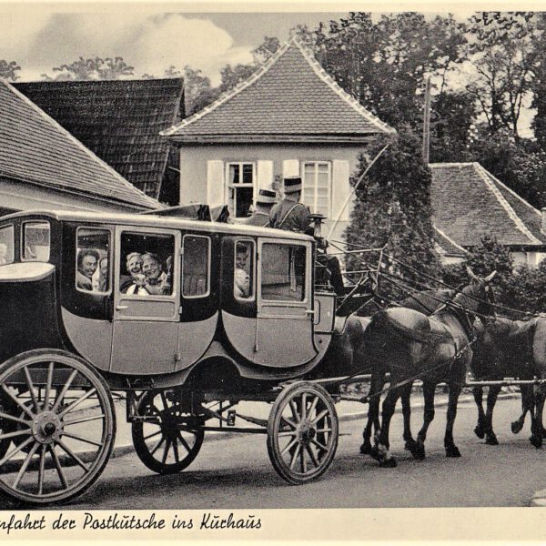 Die Postkutsche vor dem Kurhaus Hotel