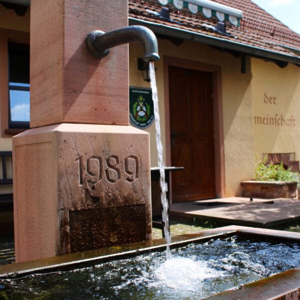 Brunnen vor dem Haus der Dorfgemeinschaft