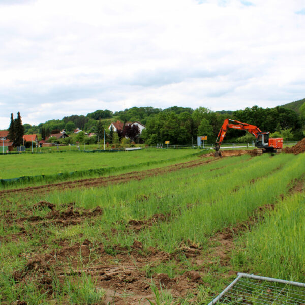 12.05.2020: Die Bauarbeiten beginnen.